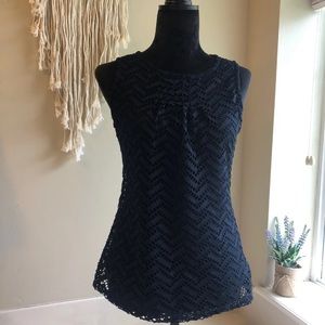 XS navy Banana Republic cut out top